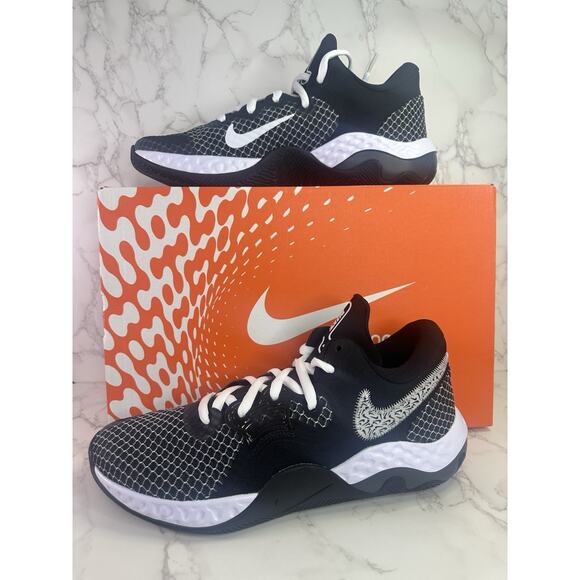 Nike Renew Elevate II Basketball Sneaker White Black CW3406-004 Mens Size 11.5 - Picture 1 of 6